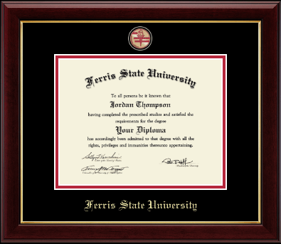 Ferris State University diploma frame - Masterpiece Medallion Diploma Frame in Gallery