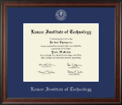 Lamar Institute of Technology diploma frame - Silver Embossed Diploma Frame in Studio