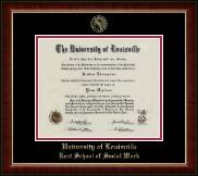 University of Louisville diploma frame - Gold Embossed Diploma Frame in Murano