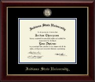 Indiana State University Masterpiece Medallion Diploma Frame in Gallery