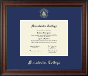 Macalester College Gold Embossed Diploma Frame in Studio