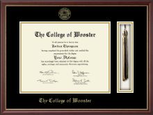 The College of Wooster Tassel Edition Diploma Frame in Newport