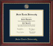 Saint Louis University diploma frame - Masterpiece Medallion Diploma Frame in Kensington Gold