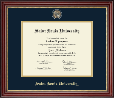 Saint Louis University diploma frame - Masterpiece Medallion Diploma Frame in Kensington Gold