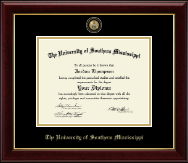 The University of Southern Mississippi Masterpiece Medallion Diploma Frame in Gallery