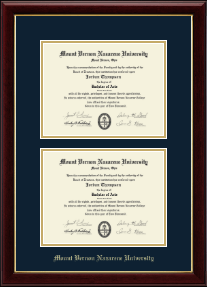 Double Diploma Frame