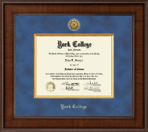 York College of Nebraska Presidential Gold Engraved Diploma Frame in Madison