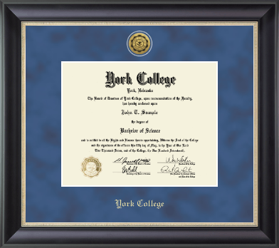 York College of Nebraska diploma frame - Gold Engraved Medallion Diploma Frame in Noir