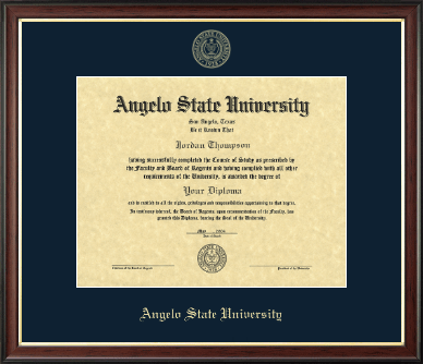Angelo State University diploma frame - Gold Embossed Diploma Frame in Studio Gold
