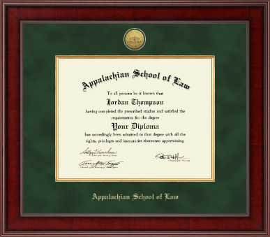 Appalachian School of Law diploma frame - Presidential Gold Engraved Diploma Frame in Jefferson