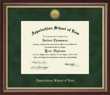 Appalachian School of Law diploma frame - Gold Engraved Medallion Diploma Frame in Hampshire