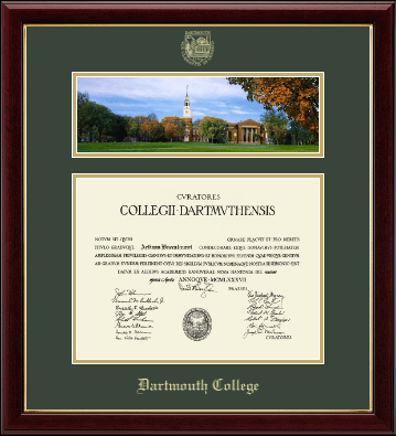 Dartmouth College diploma frame - Campus Scene Edition Diploma Frame in Gallery