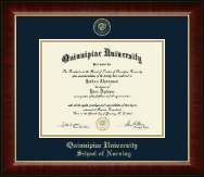 Quinnipiac University Gold Embossed Diploma Frame in Murano