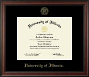 University of Illinois Gold Embossed Diploma Frame in Studio