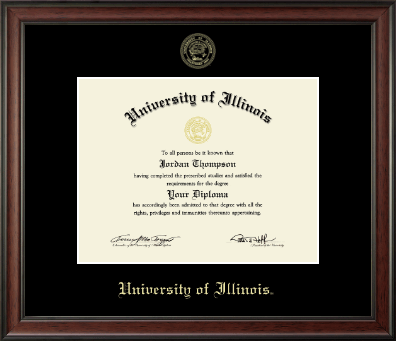 University of Illinois diploma frame - Gold Embossed Diploma Frame in Studio