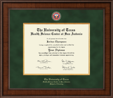 UT Health Science Center at San Antonio diploma frame - Presidential Masterpiece Diploma Frame in Madison