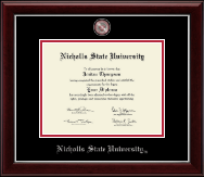 Nicholls State University Masterpiece Medallion Diploma Frame in Gallery Silver