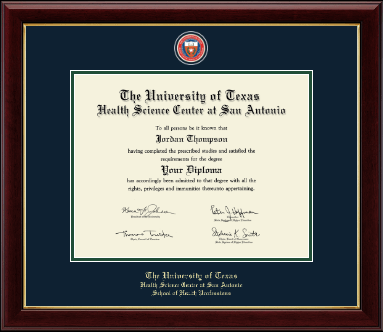 UT Health Science Center at San Antonio diploma frame - Masterpiece Medallion Diploma Frame in Gallery