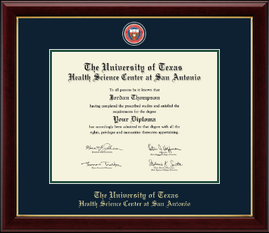 UT Health Science Center at San Antonio diploma frame - Masterpiece Medallion Diploma Frame in Gallery