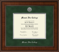 Mount Ida College Presidential Silver Engraved Diploma Frame in Madison