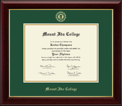 Mount Ida College diploma frame - Gold Embossed Diploma Frame in Gallery