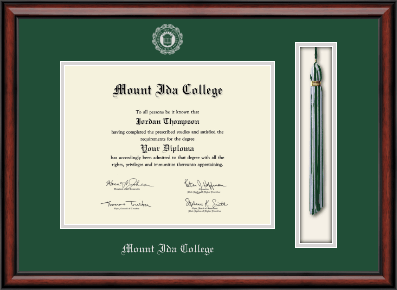 Mount Ida College diploma frame - Tassel & Cord Diploma Frame in Southport