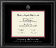 University of Cincinnati diploma frame - Silver Embossed Diploma Frame in Midnight