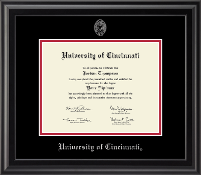 University of Cincinnati diploma frame - Silver Embossed Diploma Frame in Midnight