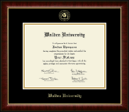 Walden University Gold Embossed Diploma Frame in Murano