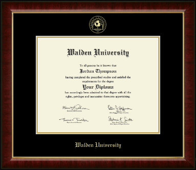 Walden University diploma frame - Gold Embossed Diploma Frame in Murano