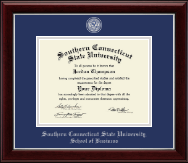 Southern Connecticut State University Masterpiece Medallion Diploma Frame in Gallery Silver