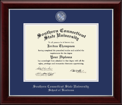 Southern Connecticut State University diploma frame - Masterpiece Medallion Diploma Frame in Gallery Silver