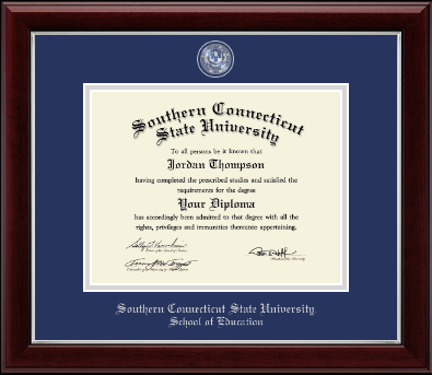 Southern Connecticut State University diploma frame - Masterpiece Medallion Diploma Frame in Gallery Silver