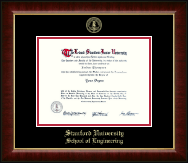 Stanford University Gold Embossed Diploma Frame in Murano