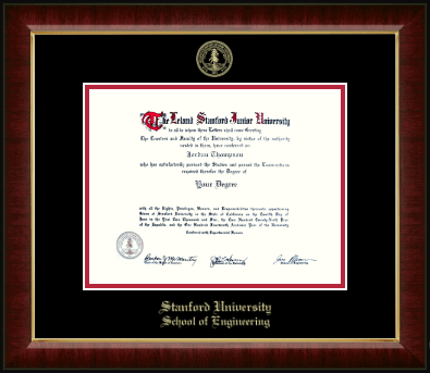 Stanford University diploma frame - Gold Embossed Diploma Frame in Murano