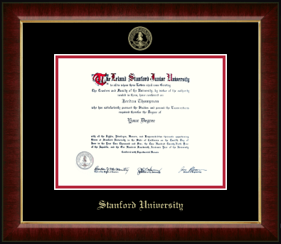 Stanford University diploma frame - Gold Embossed Diploma Frame in Murano