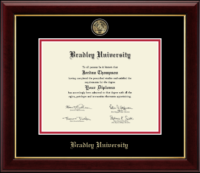 Bradley University diploma frame - Masterpiece Medallion Diploma Frame in Gallery