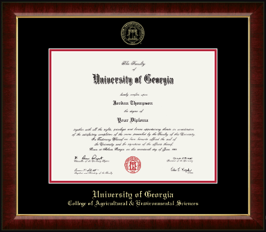 University of Georgia diploma frame - Gold Embossed Diploma Frame in Murano