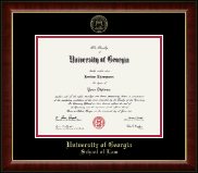 University of Georgia Gold Embossed Diploma Frame in Murano