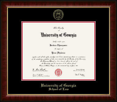 University of Georgia diploma frame - Gold Embossed Diploma Frame in Murano