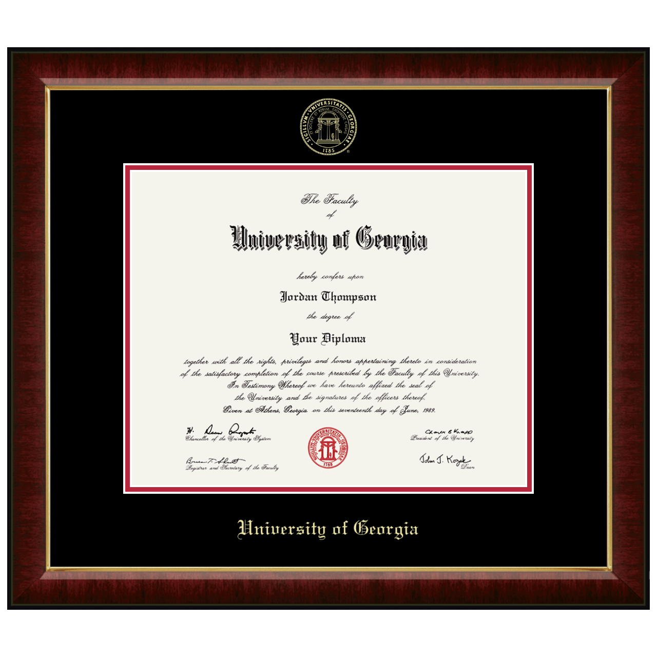Gold Embossed Diploma Frame in Murano Clemson University - Item #258088 ...