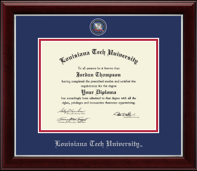Louisiana Tech University diploma frame - Masterpiece Medallion Diploma Frame in Gallery Silver