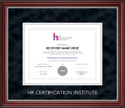 Human Resource Certification Institute Silver Embossed Certificate Frame in Kensington Silver