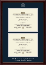 The University of Rhode Island diploma frame - Double Diploma Frame in Gallery Silver