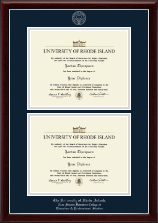 The University of Rhode Island diploma frame - Double Diploma Frame in Gallery Silver