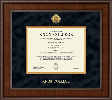 Knox College diploma frame - Presidential Gold Engraved Diploma Frame in Madison