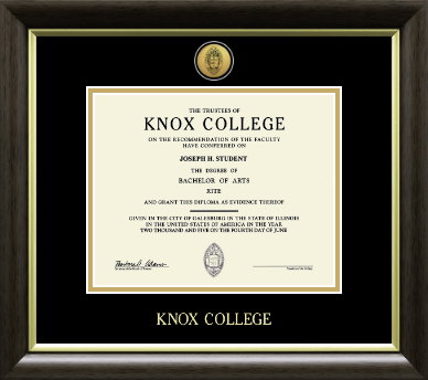 Knox College diploma frame - Gold Engraved Medallion Diploma Frame in Hampshire