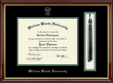 William Woods University diploma frame - Tassel & Cord Diploma Frame in Southport Gold