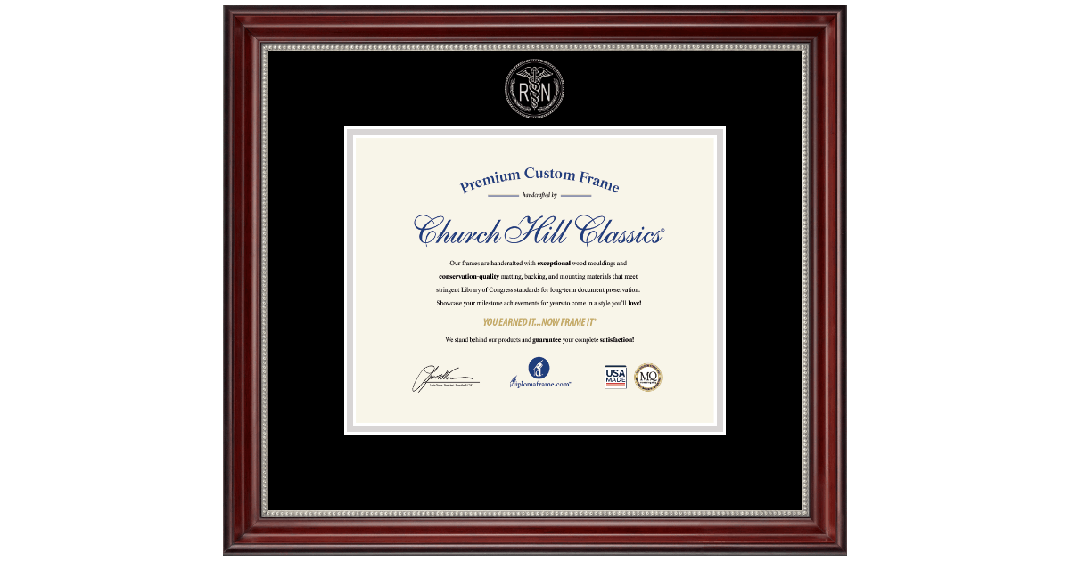 8"x10" Silver Embossed Certificate Frame in Kensington Silver
