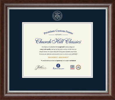 Registered Nurse Certificate Frames and Gifts certificate frame - Embossed Registered Nurse Certificate Frame in Devonshire